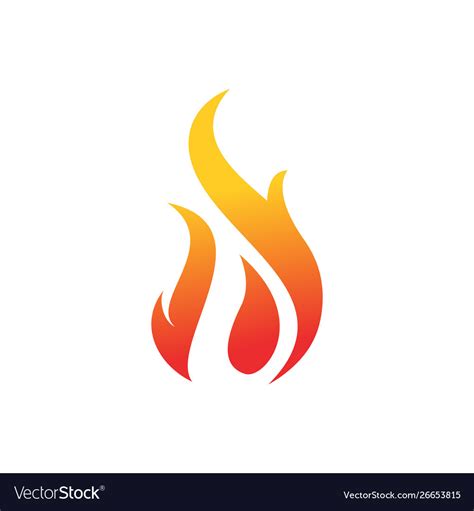 Fire flames logo design icons in white background Vector Image