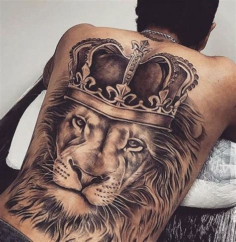 Lion Back Tattoo, Cool Back Tattoos, Mens Lion Tattoo, Back Tattoos For Guys, Trendy Tattoos ...