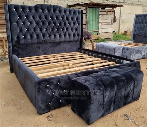 Quality 6by6 Set of Upholstery Padded Bed Frame. in Lekki - Furniture ...