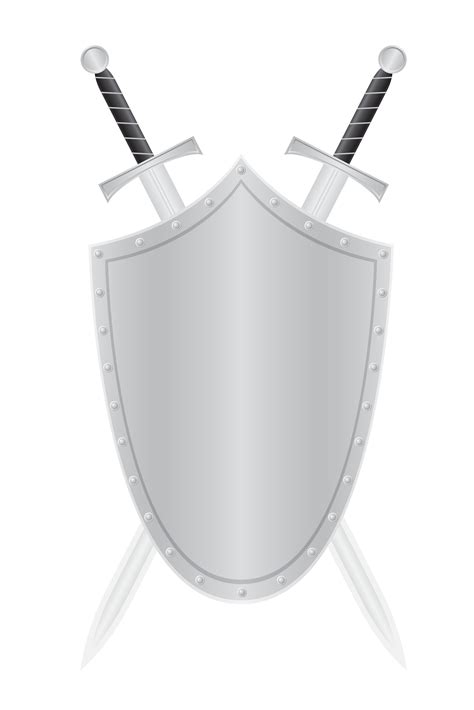 shield and two swords vector illustration 488483 Vector Art at Vecteezy