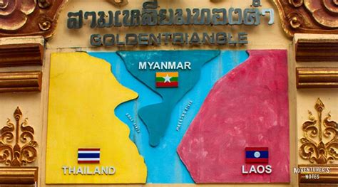 The Golden Triangle - a meeting place of Thailand, Laos and Myanmar