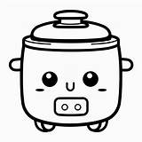 Clean Line rice cooker Icon For coloring 46374386 Vector Art At Vecteezy sketch template