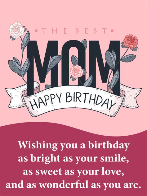 Happy Birthday Mom Printable Card