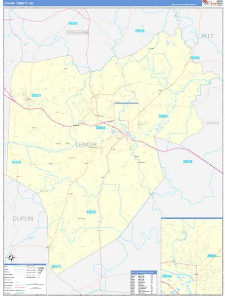 Lenoir County Map