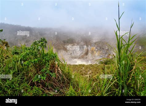 Crater of Volcano Mahawu near Tomohon. North Sulawesi. Indonesia Stock Photo - Alamy