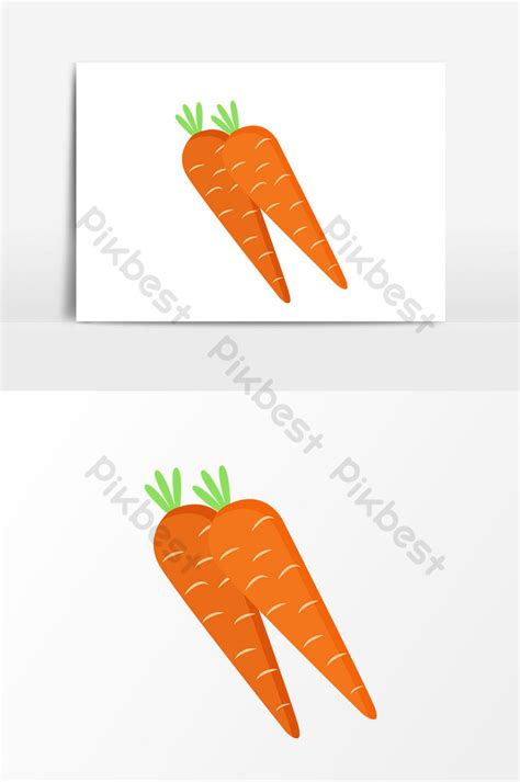 Cartoon Carrot Vector Elements | AI Free Download - Pikbest