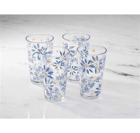 Kitchen - Tabletop & Bar - Glassware - temp-tations Set of 4 16 oz. Glass Tumblers - Online ...