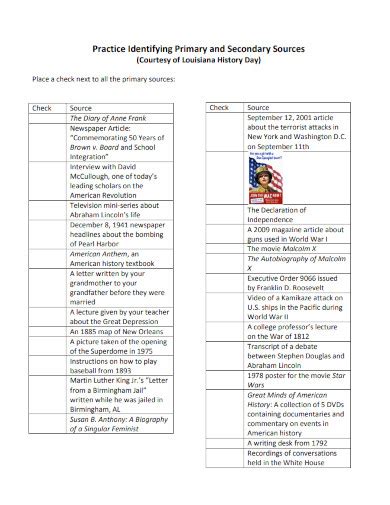 Secondary Source - 11+ Examples, Format, How To Research, PDF