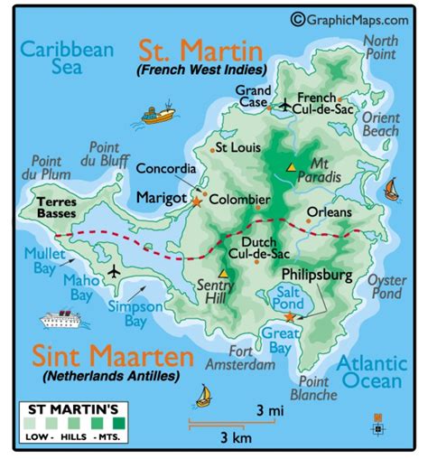 Map Of St Maarten And Surrounding Islands - Map Of Europe And Asia