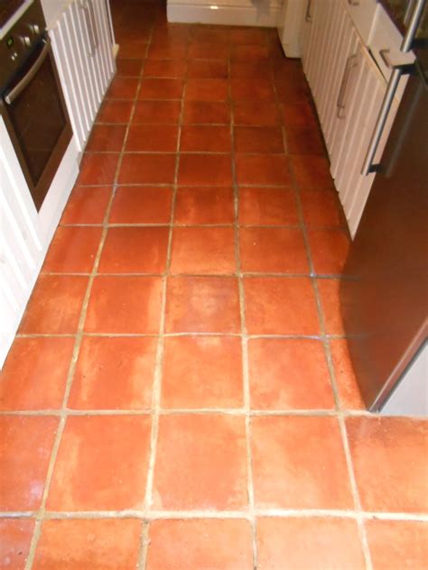 Badly Neglected Terracotta Tiled Floor Restored in Fulwood | Tile Doctor Lancashire