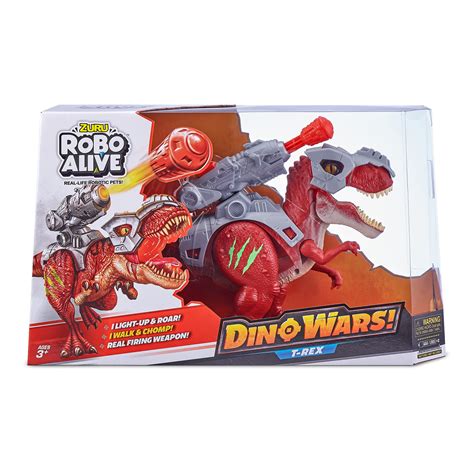 Buy Robo Alive Dino Wars Walking T-Rex Toy with Epic Armor, Dino Blaster & Light Up Features and ...