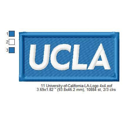 University of California LA Logo Machine Embroidery Digitized Design F ...