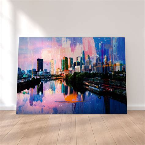 Abstract Philadelphia Skyline Canvas Set – Legendary Wall Art