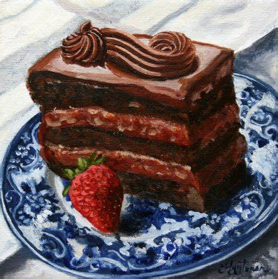 Chocolate Cake Painting at PaintingValley.com | Explore collection of Chocolate Cake Painting