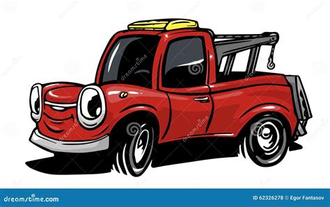 Cartoon tow truck stock vector. Illustration of crash - 62326278