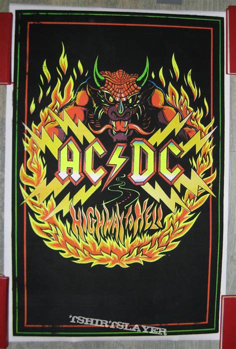 AC/DC Highway To Hell vintage black light poster | TShirtSlayer TShirt and BattleJacket Gallery