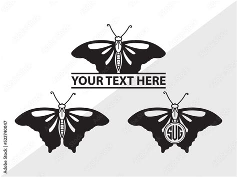 Butterfly Monogram SVG | Butterfly Stencil Svg | Butterflies Svg ...