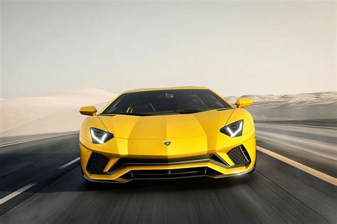 Lamborghini Aventador S Coupé | Full front view of the new Lamborghini Aventador S, note the ...