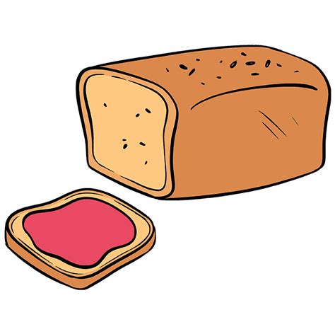 How to Draw Bread - Really Easy Drawing Tutorial