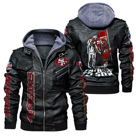 San Francisco 49ers Leather Jacket “From father to son” -Jack sport shop