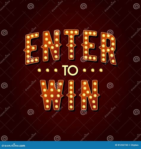 Enter To Win Vector Sign, Win Prize, Win in Lottery Stock Illustration - Illustration of offer ...