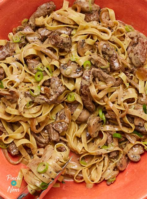 Creamy Peppered Beef Pasta - Pinch Of Nom