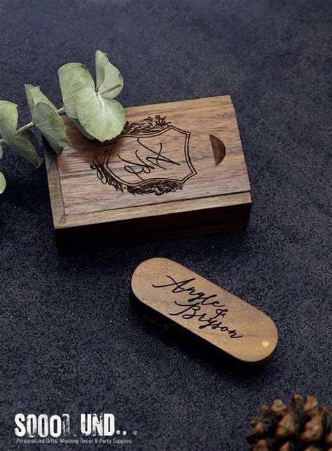 Wedding USB Box 16GB Wooden USB Engraved USB Flash Drive - Etsy