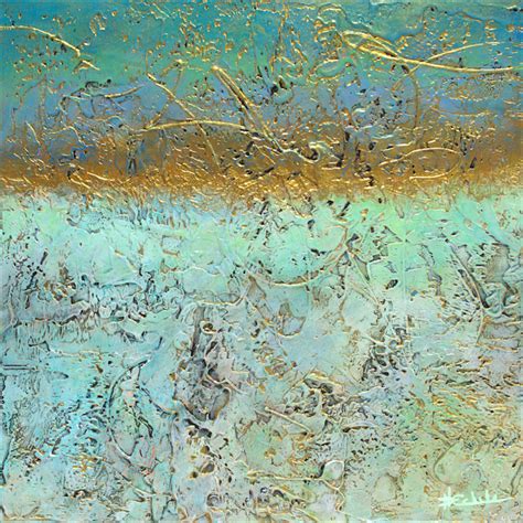 Contemporary Artists of California: Large abstract, contemporary, modern art painting, "Golden ...