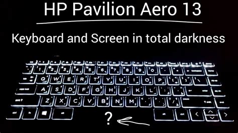 HP Pavilion Aero 13 : Keyboard and Screen in total darkness - YouTube