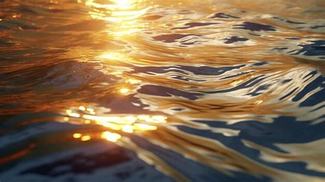 Premium AI Image | Sun Reflection in Water Artistic Style