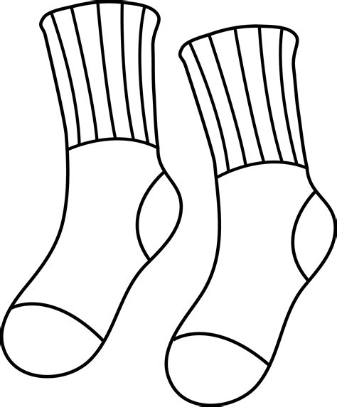 sock clipart outline - Clipground