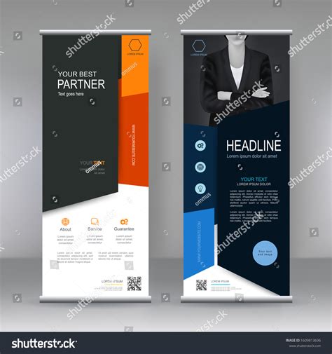 Vertical Banner Stand Template Design Can Stock Vector (Royalty Free ...