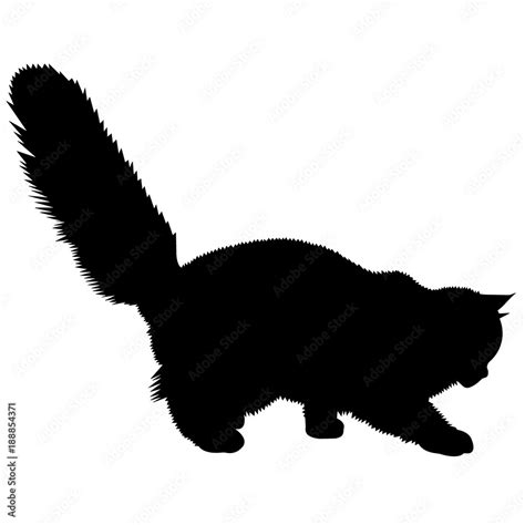 Persian Cat Silhouette Vector Graphics Stock Vector | Adobe Stock