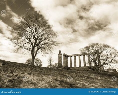 Calton Hill Monuments editorial photography. Image of kingdom - 69051262