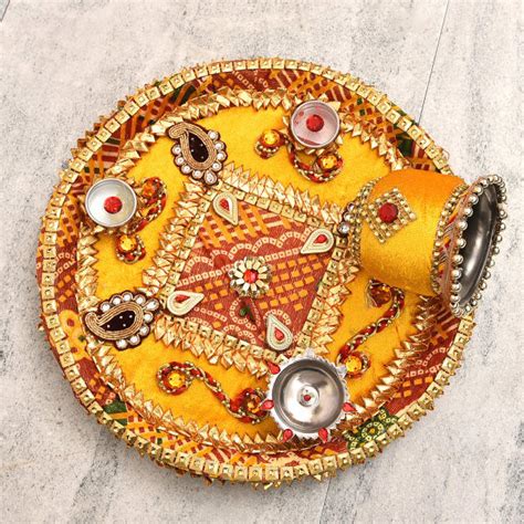 Buy/Send Beautiful Karwa Chauth Puja Thali Online | IGP | L11042734