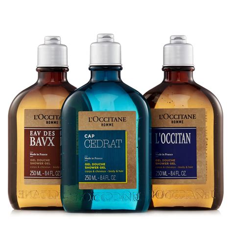 L'Occitane Men's Set of 3 Shower Gel - QVC UK