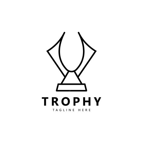 Premium Vector | Champions trophy for winner award logo design inspiration