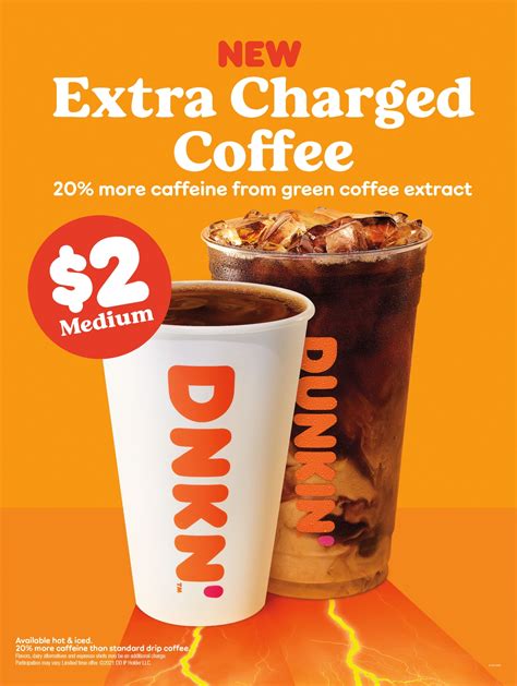 Take (Extra) Charge of 2021: Dunkin’s New Extra Charged Coffee Delivers ...