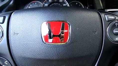 J's Racing Red Honda Steering Wheel Emblem Installation - YouTube