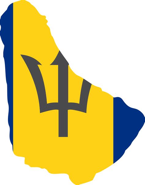 Barbados flag pin map location 23529905 PNG