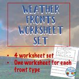 Weather Fronts Worksheet Teaching Resources | Teachers Pay Teachers