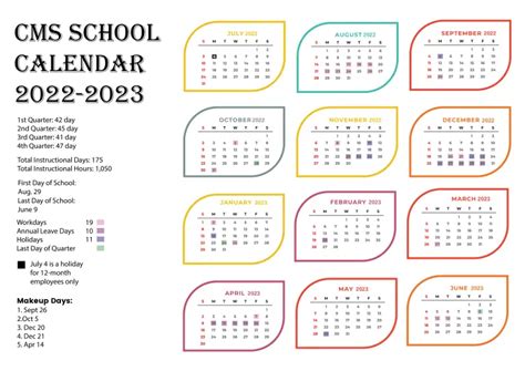 Cms School Calendar 2023 - US School Calendar