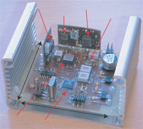 The inhouse constructed inertial measurement unit. In the upper part of ...