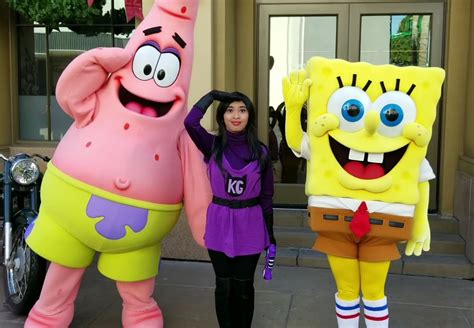 I as K-Girl poses with Spongebob and Patrick Star by Magic-Kristina-KW ...