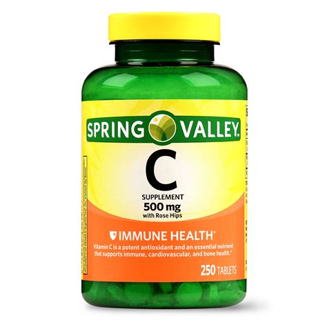 Spring Valley Vitamin C Tablets, 500 mg, 250 Ct - Walmart.com - Walmart.com