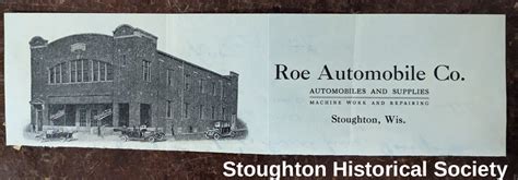 Stoughton Historical Society - Roe Automotive