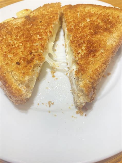 Goat cheese, baby bell, and that Parmesan in a bottle : r/grilledcheese