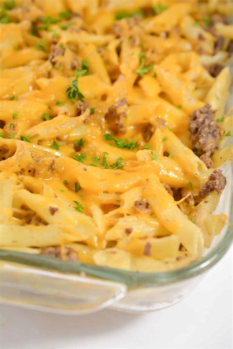 Simple Baked Beef and Pasta Casserole - Happy Homeschool Nest