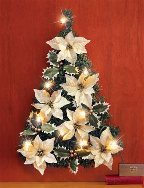 Poinsettia Christmas Tree Wall Decoration - Birddog Lighting