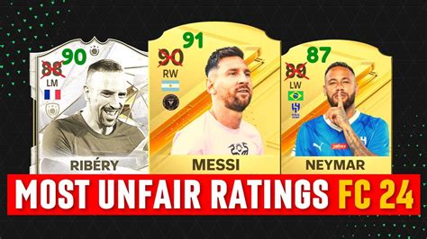 FIFA 24 | MOST UNFAIR RATINGS! 🤯🤦‍♂️ | EA FC 24 RATINGS! ft. Messi ...